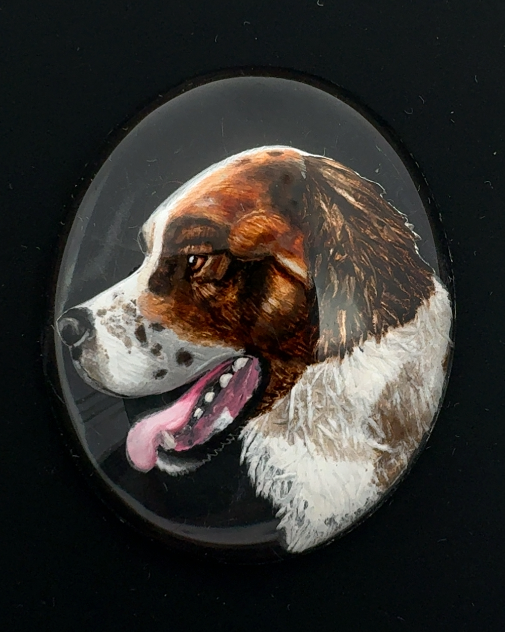 Saint Bernand Dog Portrait Essex Carving