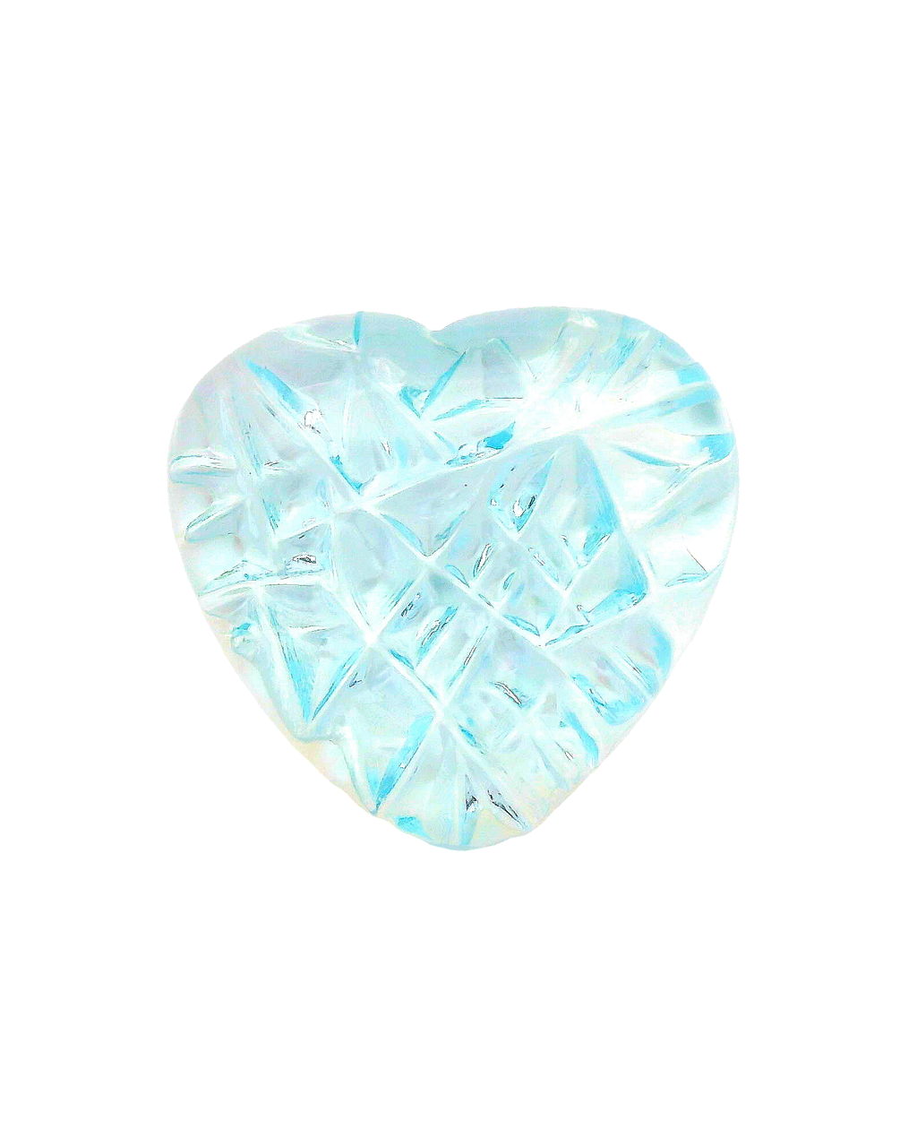 Topas Heart on Mother of Pearl
