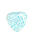 Topas Heart on Mother of Pearl