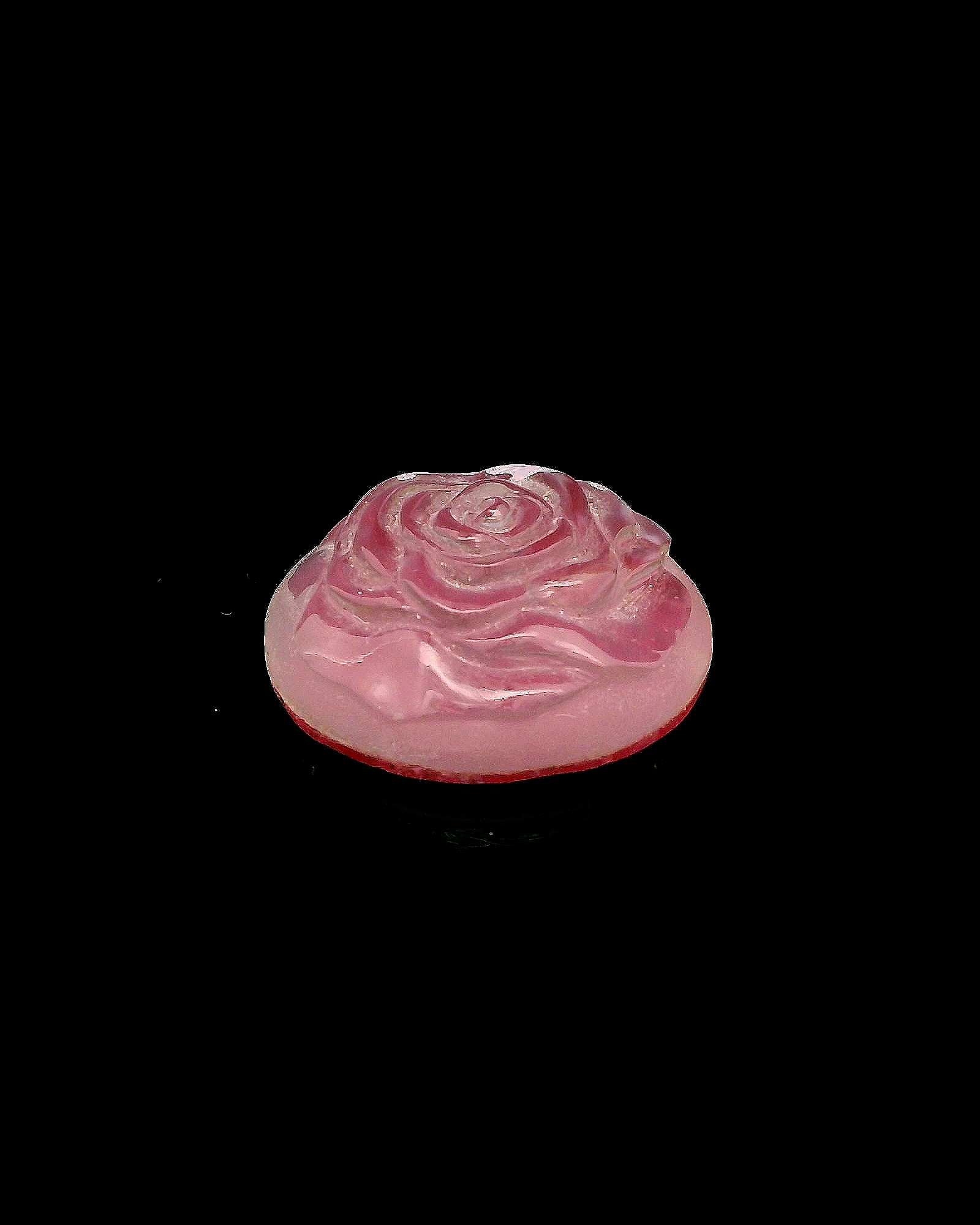 Delicate Pink Rose Carving