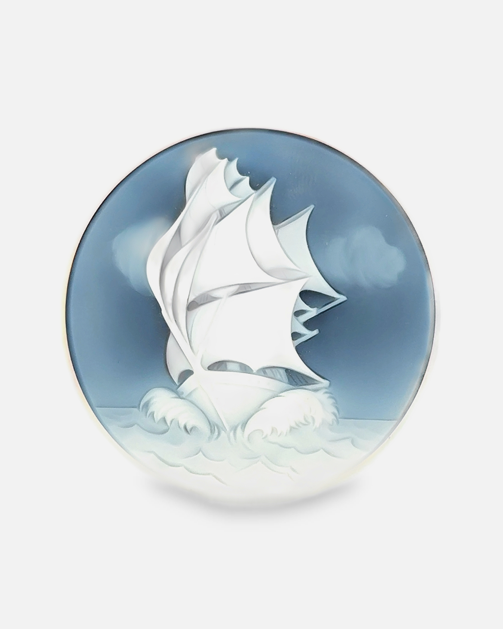 Agate Cameo Sailing Ship