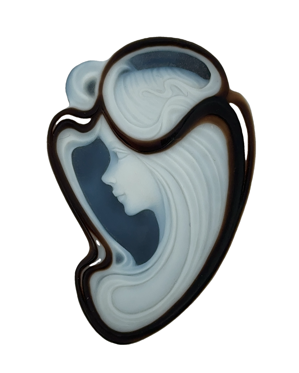 Agate Cameo Thoughtful Woman