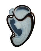 Agate Cameo Thoughtful Woman