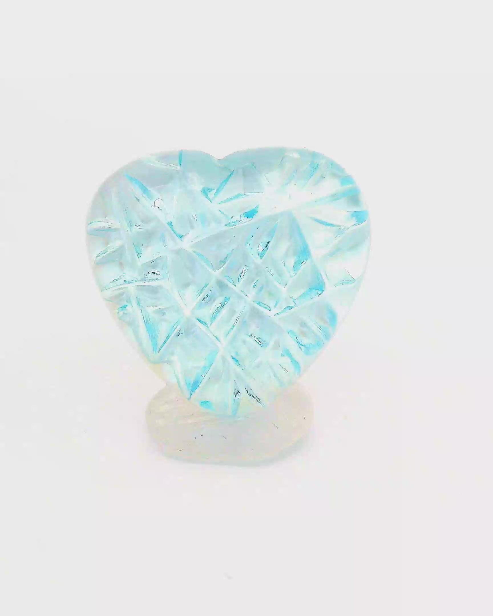 Topas Heart on Mother of Pearl