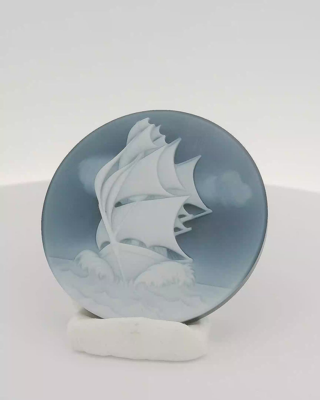 Agate Cameo Sailing Ship