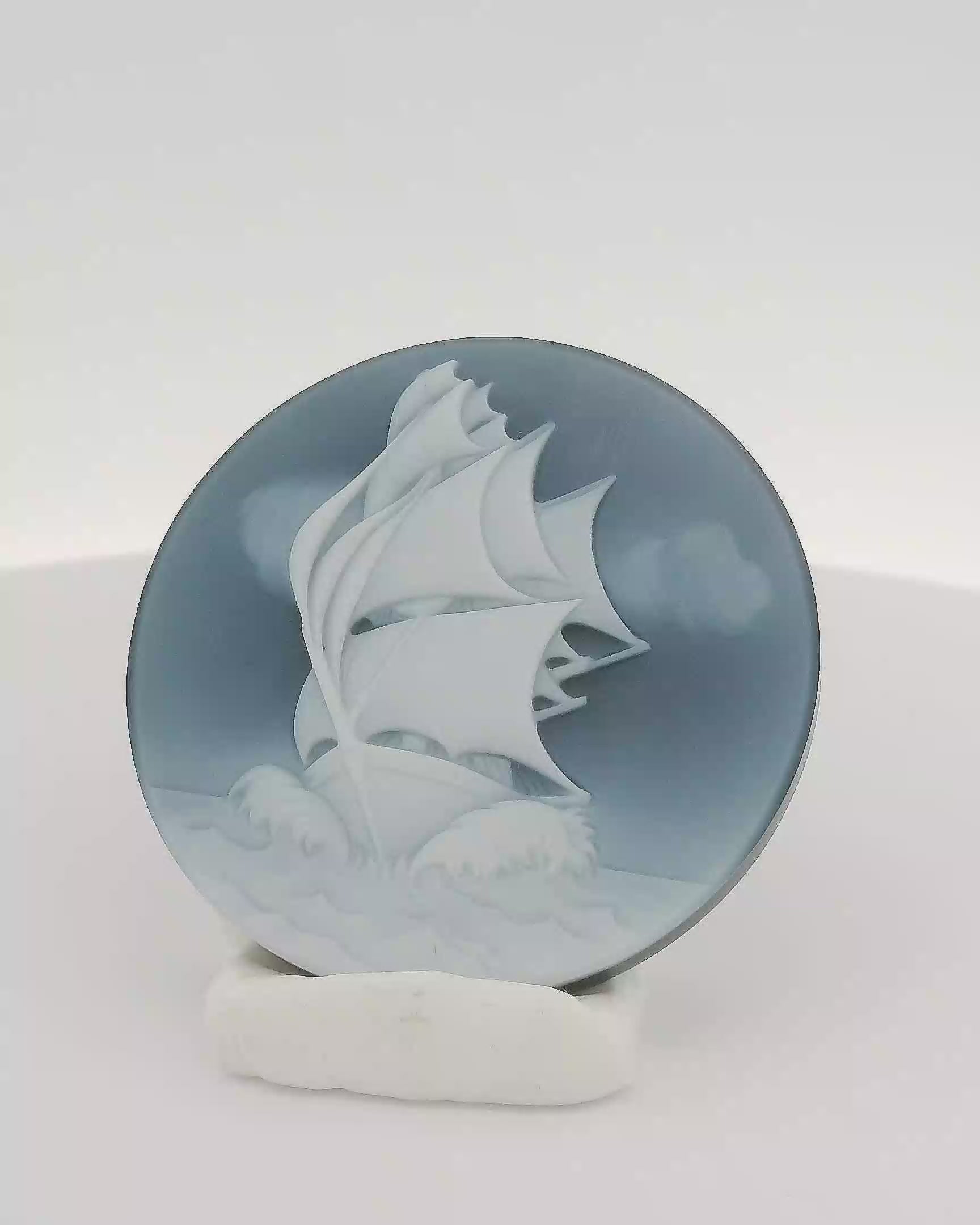 Agate Cameo Sailing Ship